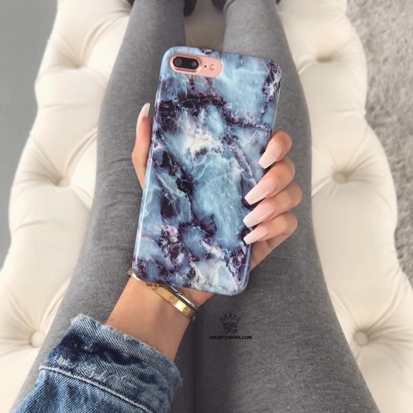Durable Blue Marble iPhone Case - Shockproof & Slim Design for iPhone [Model] - Perfect for Everyday Protection & Stylish Look at Work, School, or Travel