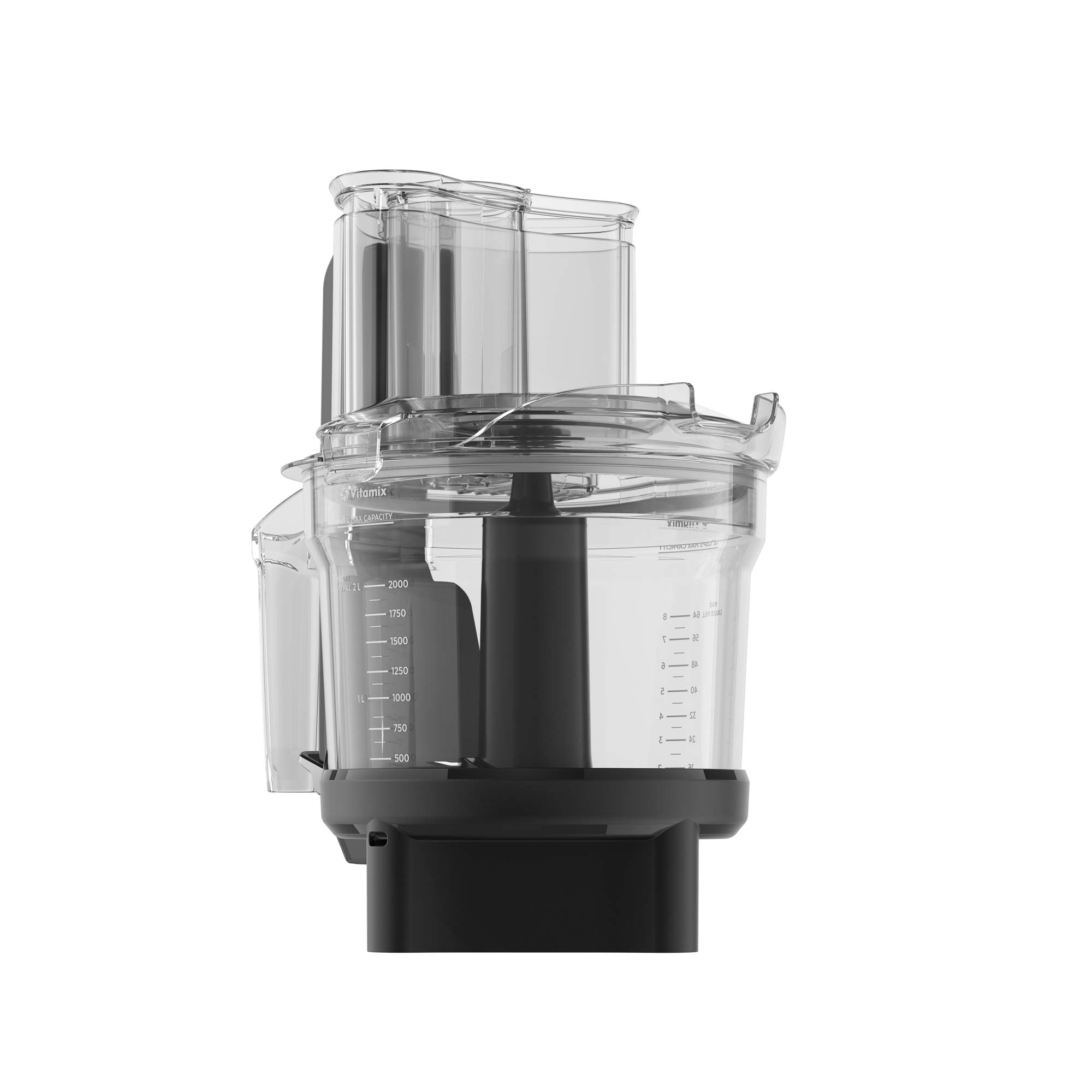 Vitamix 12-Cup Food Processor Attachment with SELF-DETECT™ Technology - Compatible with Ascent & Venturist Series Blenders - Perfect for Chopping, Slicing & Shredding - Ideal for Meal Prep, Smoothies & Healthy Cooking (Black)