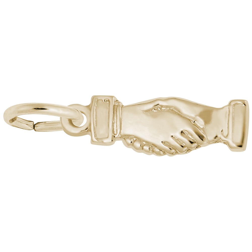Rembrandt Clasped Hands Charm Pendant - 14K Gold or 925 Sterling Silver Jewelry for Couples, Friendship & Anniversary Gifts | Perfect for Necklaces, Bracelets & Keepsakes