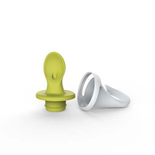 Kiinde Foodii Reusable Silicone Squeeze Spoon Attachment for Homemade Baby Food Pouches - Easy & Mess-Free Feeding System for Infants & Toddlers (2 Pack) - Perfect for On-the-Go Meals, Travel & Daycare