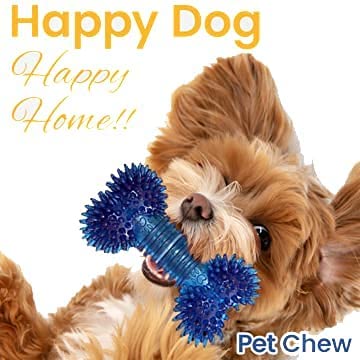 **Indestructible Dog Chew Toy for Aggressive Chewers - Durable Interactive Bone for Boredom Relief, Anxiety & Stress Relief, Promotes Dental Health & Clean Teeth - Blue Bone - Perfect for Training, Teething & Playtime**