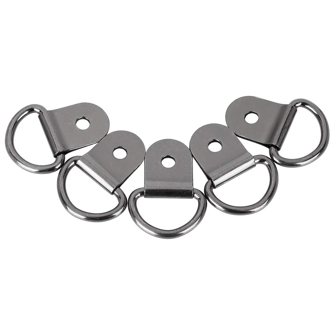 X AUTOHAUX 30pcs Titanium Tone D-Shaped Tie Down Anchors - Heavy Duty Lashing Rings for Car, Truck, Trailer, RV & Boat Cargo Securing - Perfect for Transporting Equipment, Furniture & Outdoor Gear