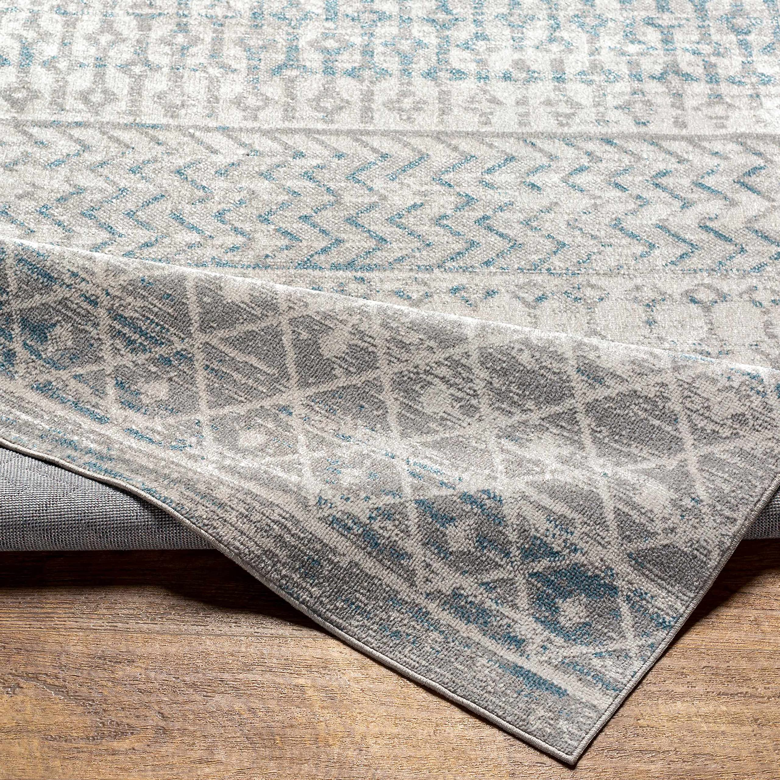 Machine Washable Hauteloom Tambac Area Rug - Blue & Gray 7'10