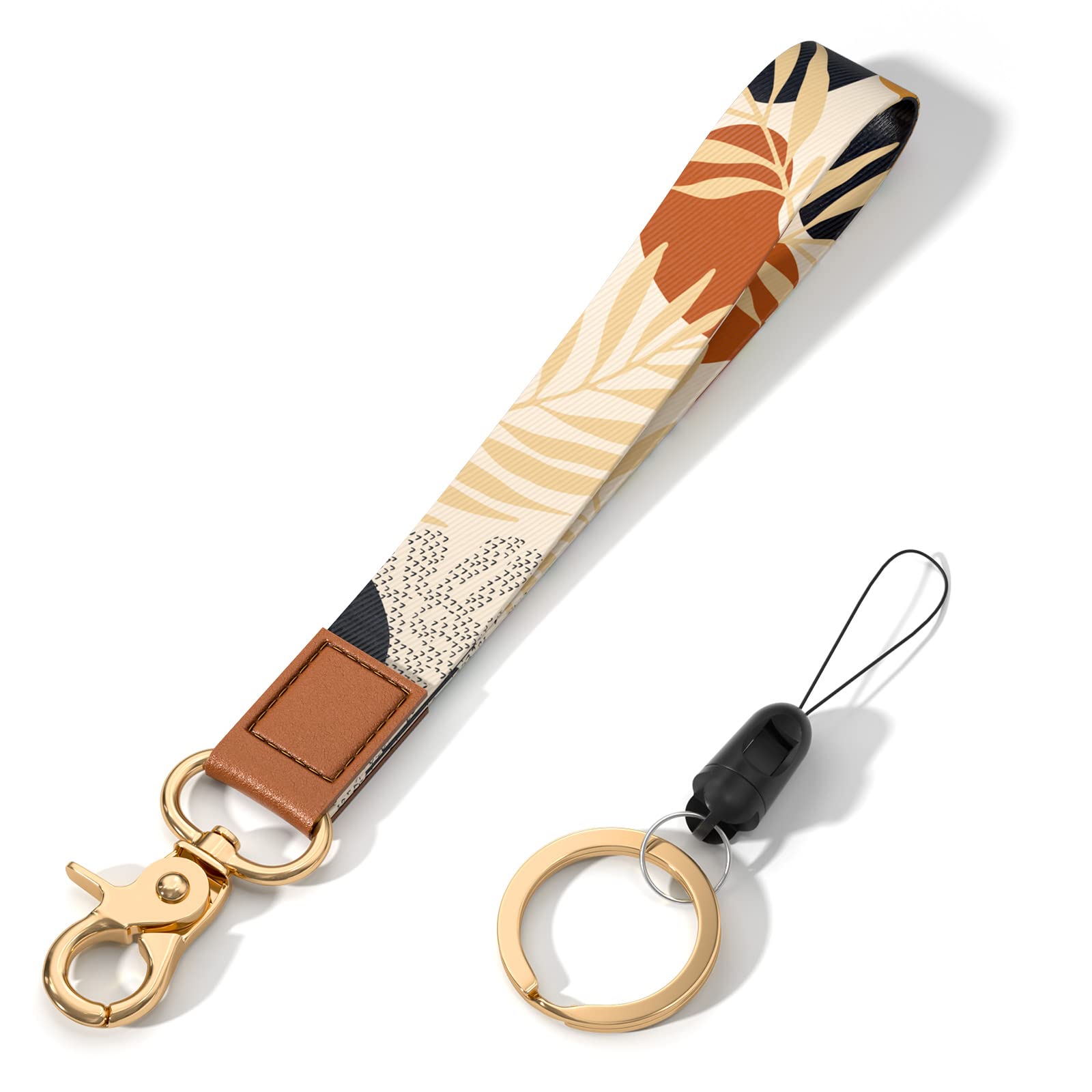 Stylish Wrist Lanyard Keychain for Women & Men - Secure Holder for Car Keys, ID Badges, Cards, Wallet & Phone - Perfect for Work, Travel, Gym & Outdoor Activities