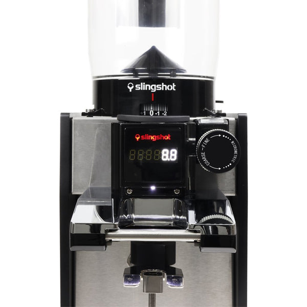 Premium Slingshot S64 Electric Coffee Grinder - Fast & Quiet Burr Grinding for Espresso, French Press & Cold Brew - Perfect for Home & Office Use