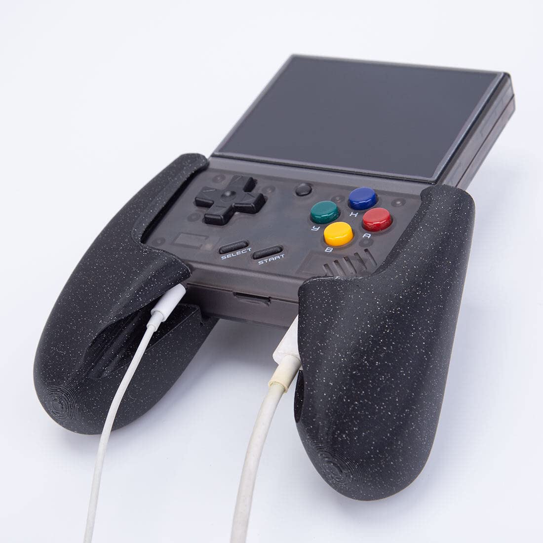 BLOKZ DIY Game Controller Handle for Miyoo Mini Plus - Ergonomic Grip for Retro Gaming (Starry Black) | Perfect for Travel & Home Entertainment