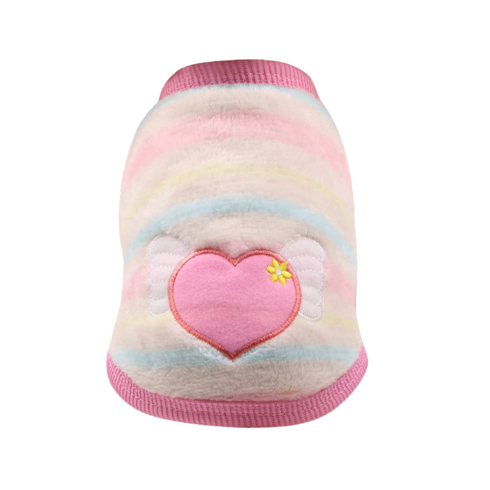 Warm Flannel Pet Vest for Small Dogs & Cats - Cozy Teddy & Teacup Dog Clothes with LED Light in Purple - Perfect for Hunting Dogs, Winter Wear, and Indoor/Outdoor Activities