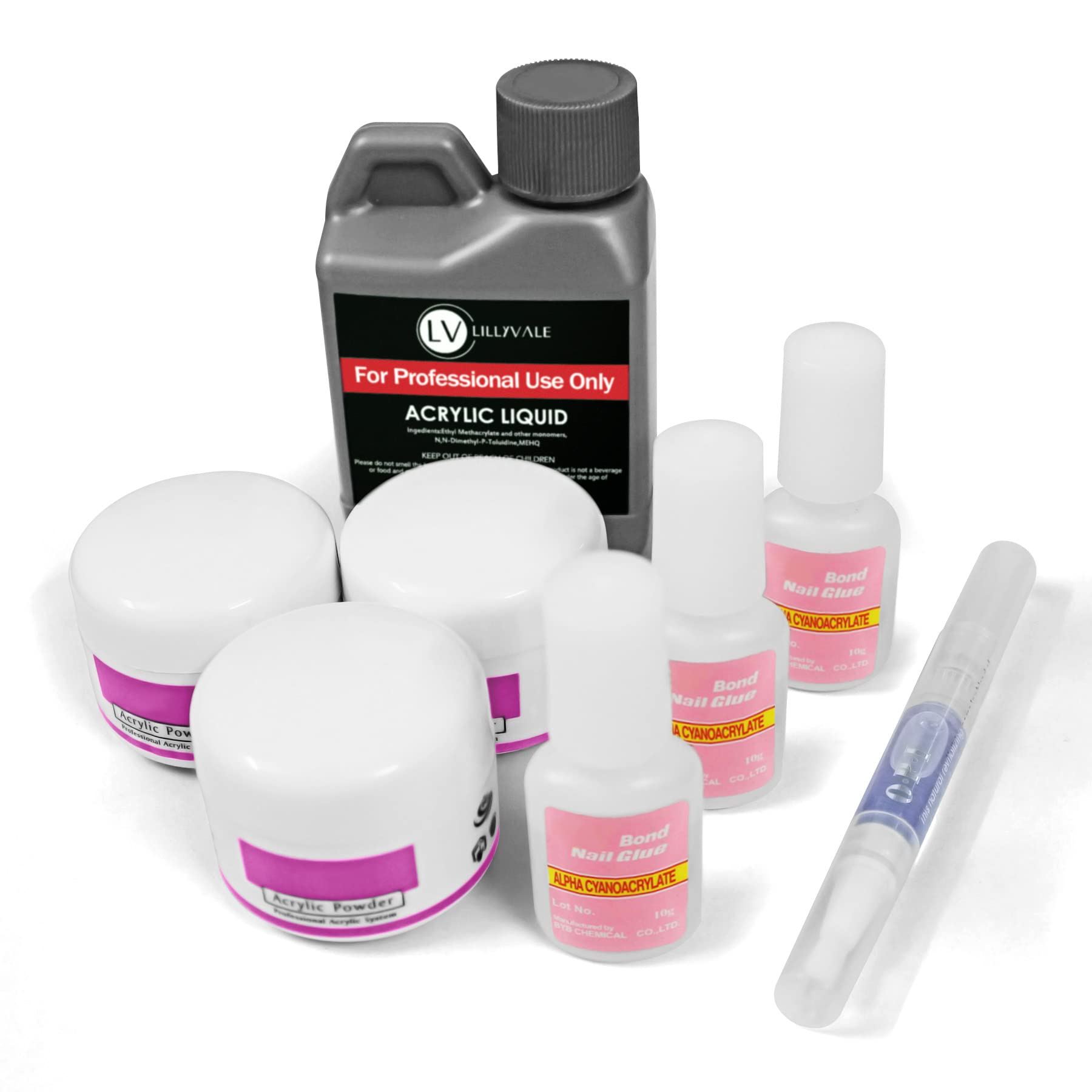 Professional Acrylic Nail Kit with Acrylic Powder & Liquid Monomer - Complete Nail Art Tools Set for Beginners & Experts - DIY Salon-Quality Nail Extensions at Home (No UV Lamp Required) - Perfect for Manicures, Parties & Special Occasions