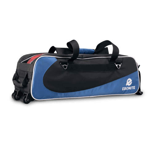 Premium Ebonite Triple Tote Bowling Bag - Durable Blue Bowling Bag with 3 Ball Capacity for League Play & Practice | Perfect for Tournaments, Training Sessions & Bowling Enthusiasts