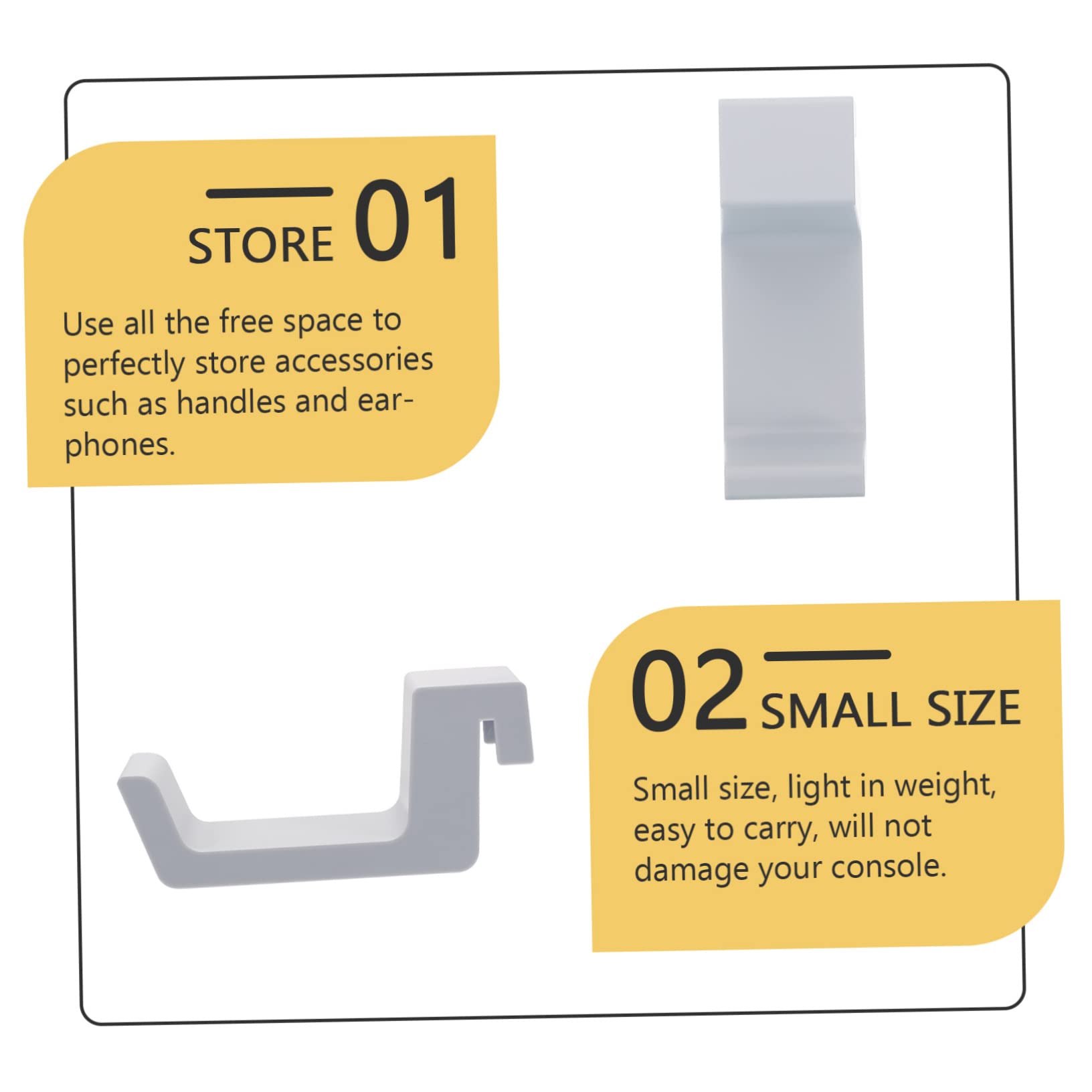 OSALADI Headset Stand - 2 Pack Durable Gaming Headphone Hanger with Mini Console Accessory | Perfect for Home, Office & Gaming Setup | Organize & Display Headsets on Desk, Wall or Shelf