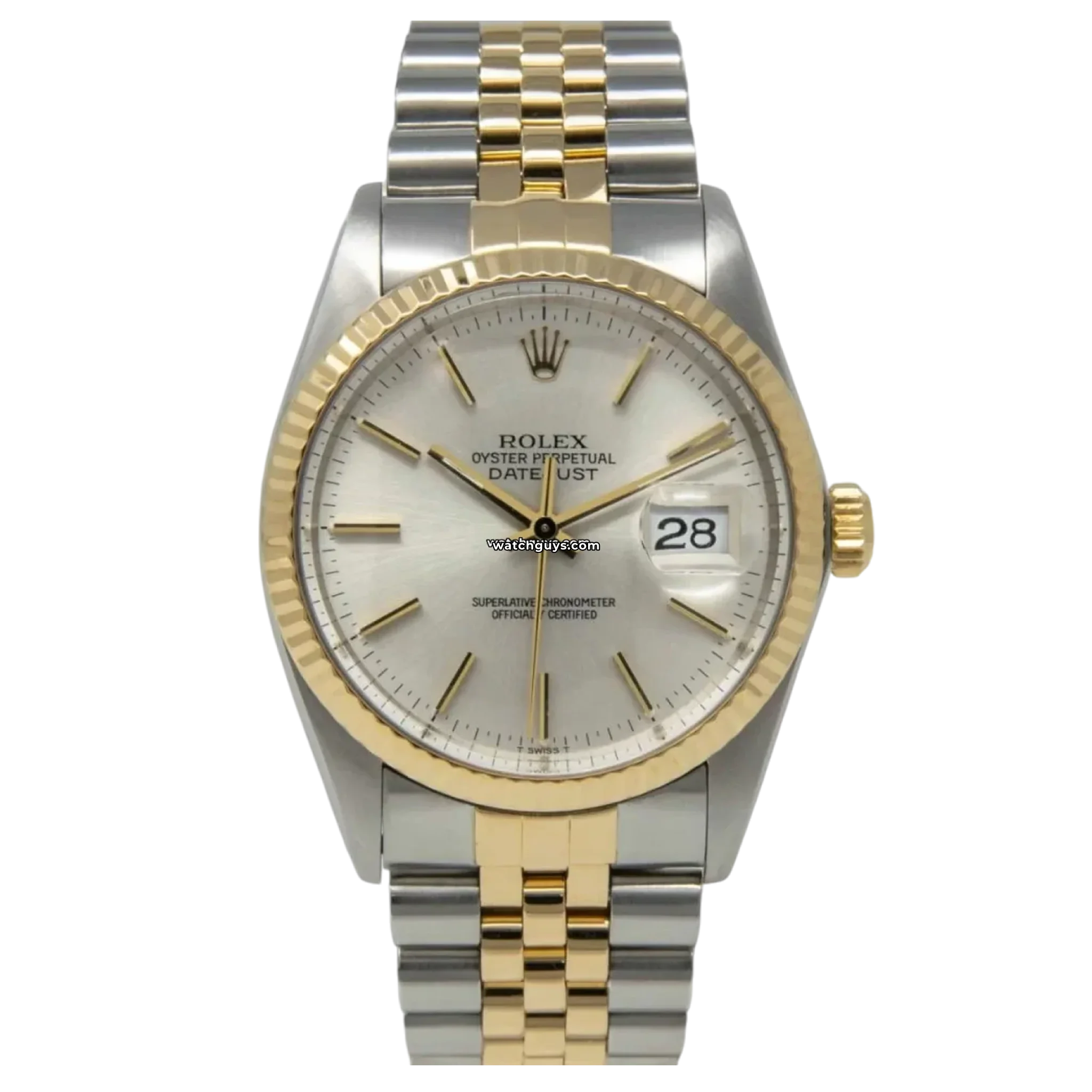 Rolex Datejust 16013 Men's Watch - 36mm Stainless Steel & Gold Silver Dial - Luxury Dress Watch for Business, Weddings & Formal Occasions