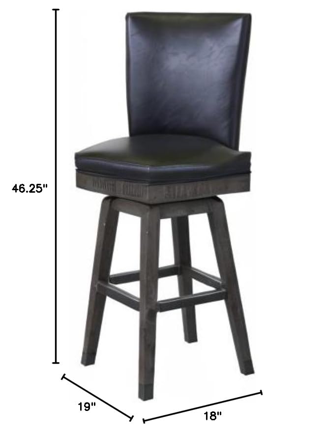 Harley-Davidson Bar & Shield Square Stool with Backrest - HDL-13111 - Fast Shipping - Perfect for Home Bars, Man Caves & Motorcycle Garages