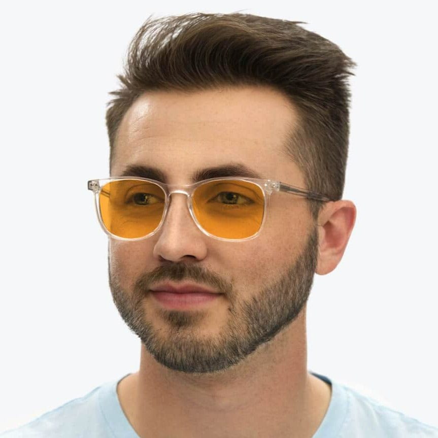 SunDown Taylor Blue Light Blocking Glasses - Crystal Clear Lens for Eye Strain Relief & Better Sleep - Perfect for Gaming, Working & Nighttime Use