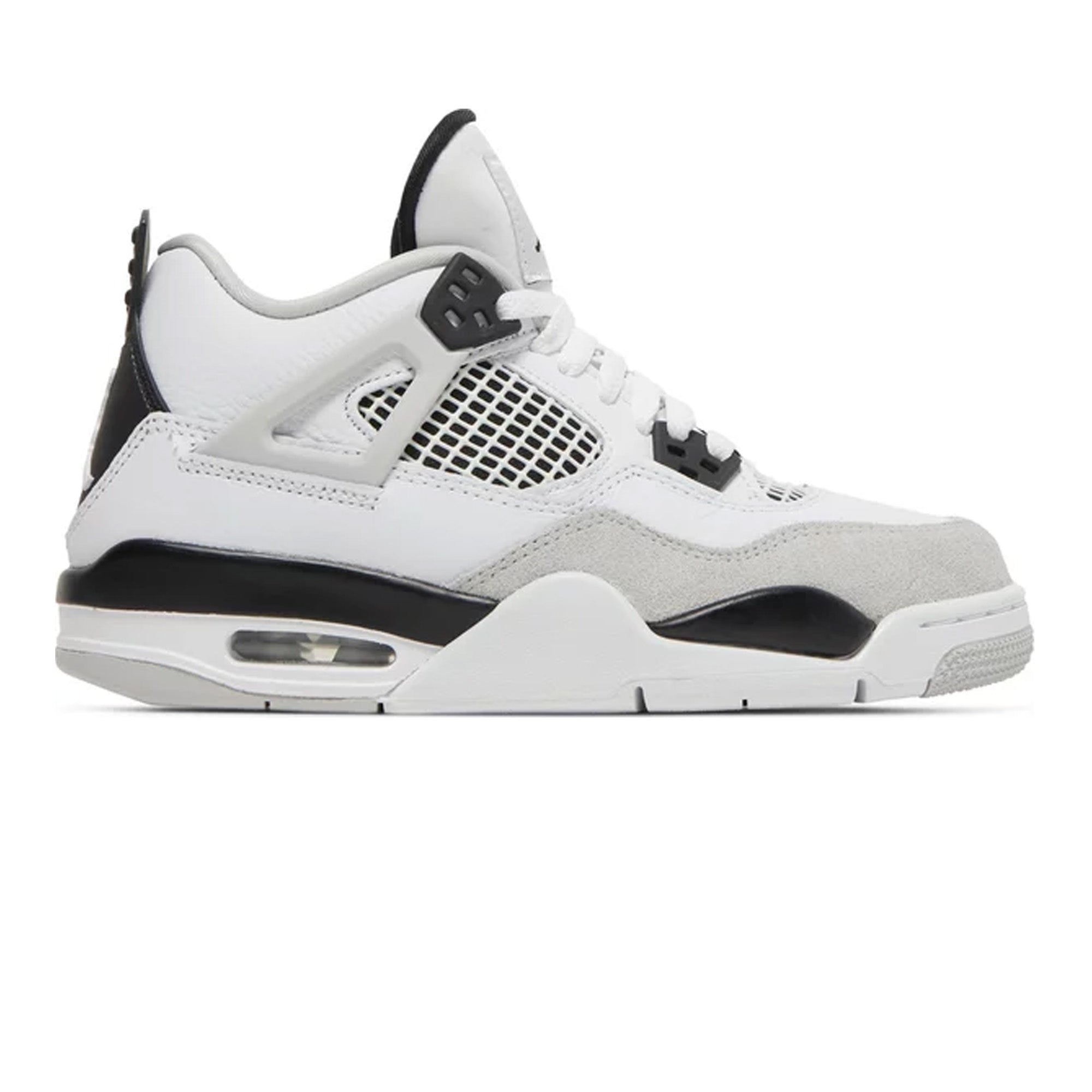Air Jordan 4 Retro 'Military Black' GS Sneakers (2022) - Men's/Women's Basketball Shoes for Casual Wear & Street Style