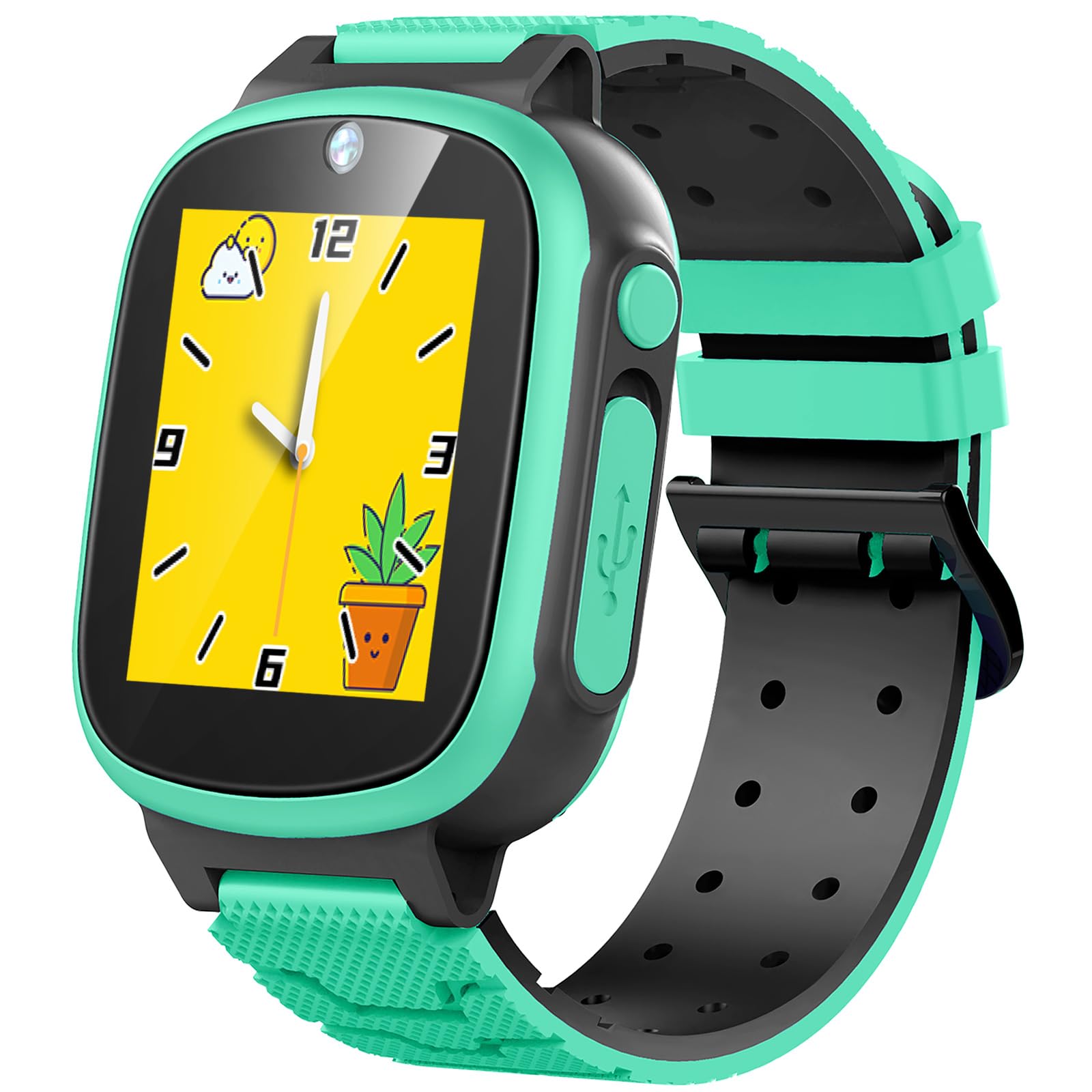 Best Smart Watch for Kids Ages 3-9 - Touchscreen Kids Watch with Camera, Video, Music & Games - Perfect Birthday Gift for Boys & Girls - Green - Ideal for Playtime, Learning & Outdoor Activities