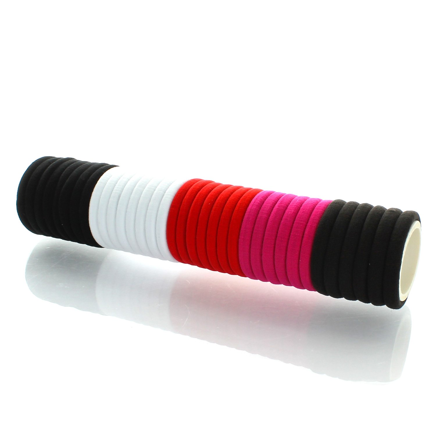 Premium Seamless Ponytail Holders for Girls - Soft No-Slip Hair Bands (100pcs, White) - Perfect for School, Sports & Everyday Hairstyles