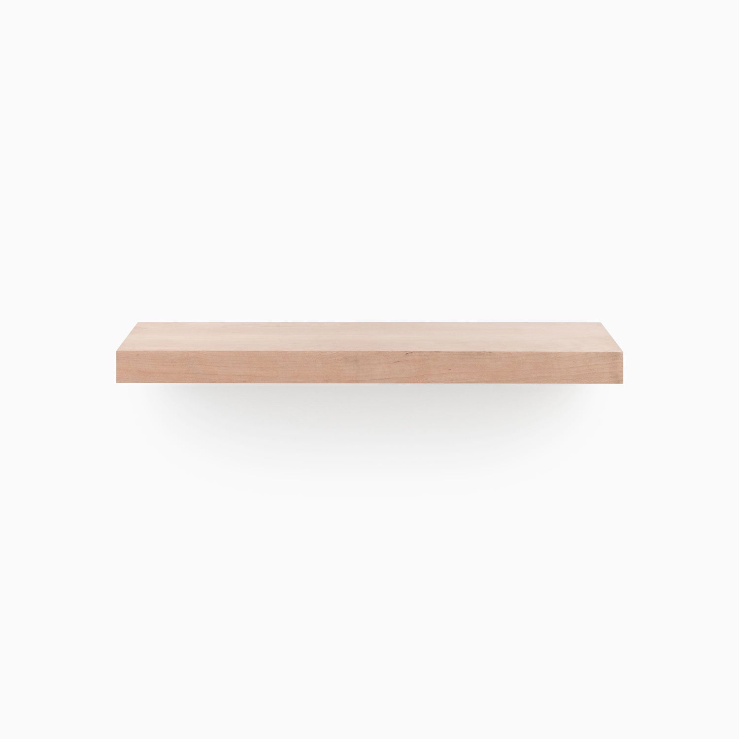 Aksel Unfinished Cherry Wood Floating Shelf - Rustic Wall Shelves for Living Room, Kitchen, Bathroom & Bedroom Decor