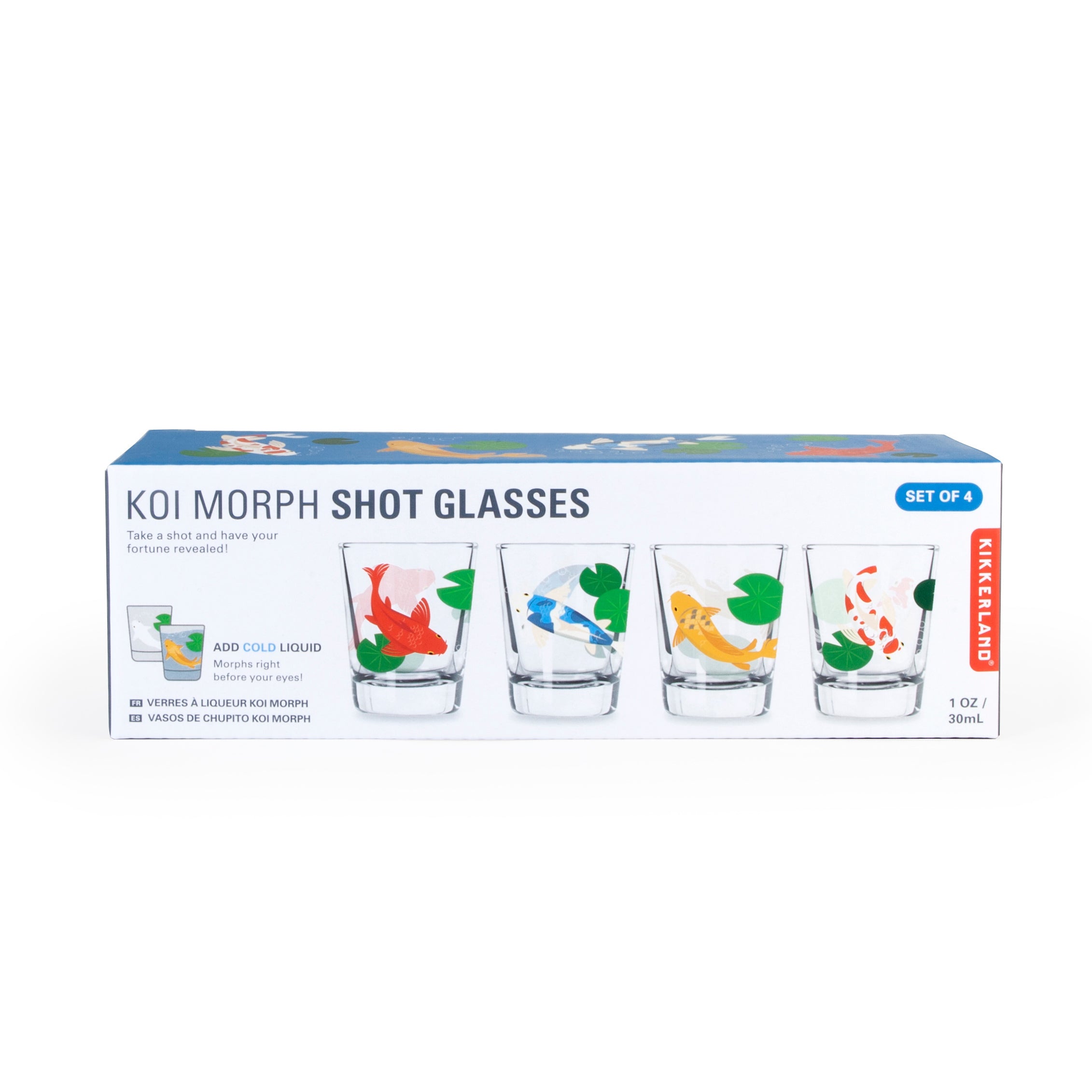Colorful Koi Fish Shot Glasses Set of 6 - Unique Japanese Style Drinking Cups for Sake, Tequila & Cocktails - Perfect for Parties, Gifts & Home Bar Decor