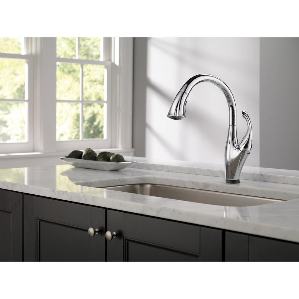 Delta Addison Touch Kitchen Faucet with Pulldown Spray - Chrome 9192T DST, Hands-Free Operation for Easy Cooking & Cleaning