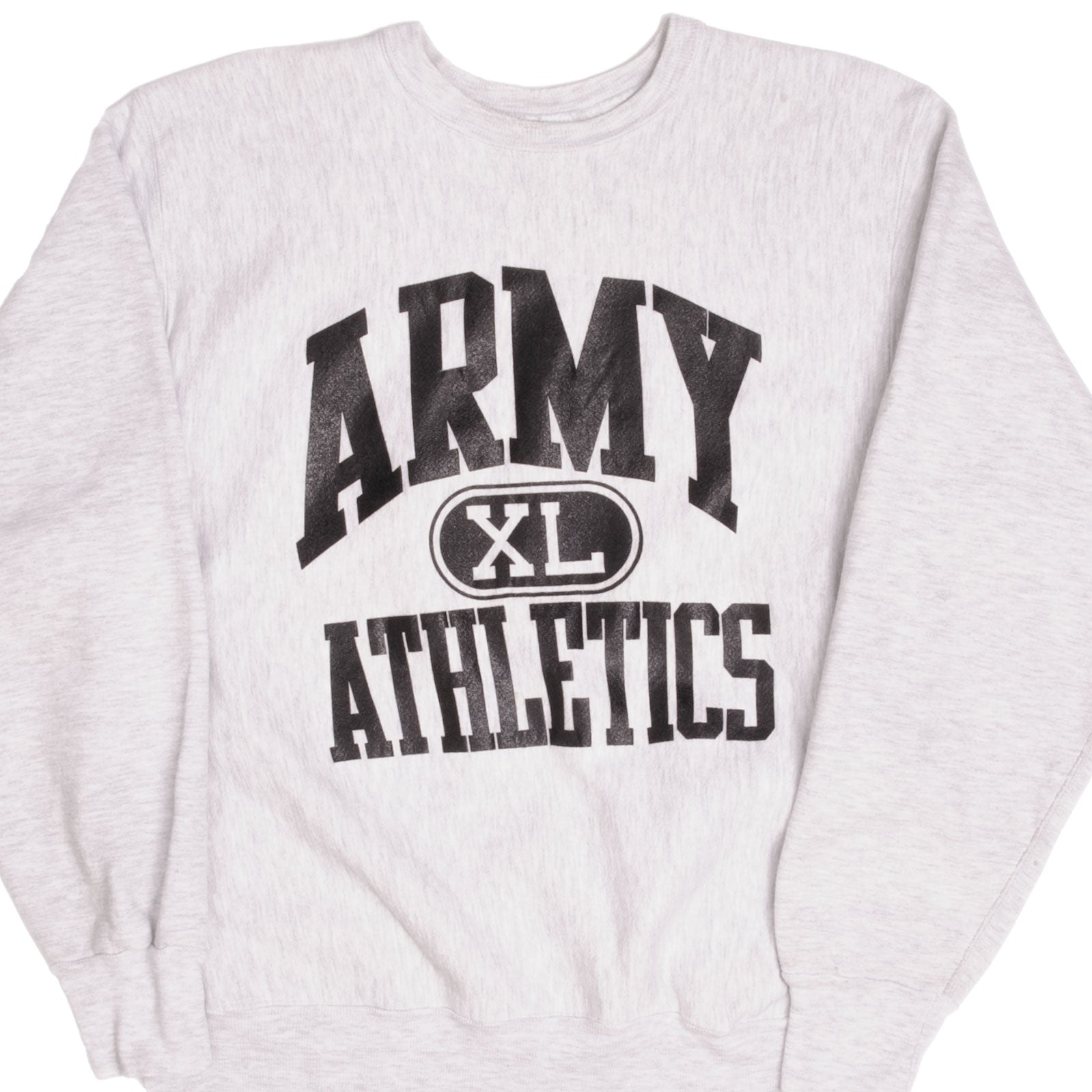Vintage 1990s US Army Athletics Reverse Weave Sweatshirt - XL Size, Made in USA | Retro Military Style Hoodie for Men, Casual Wear & Collectors