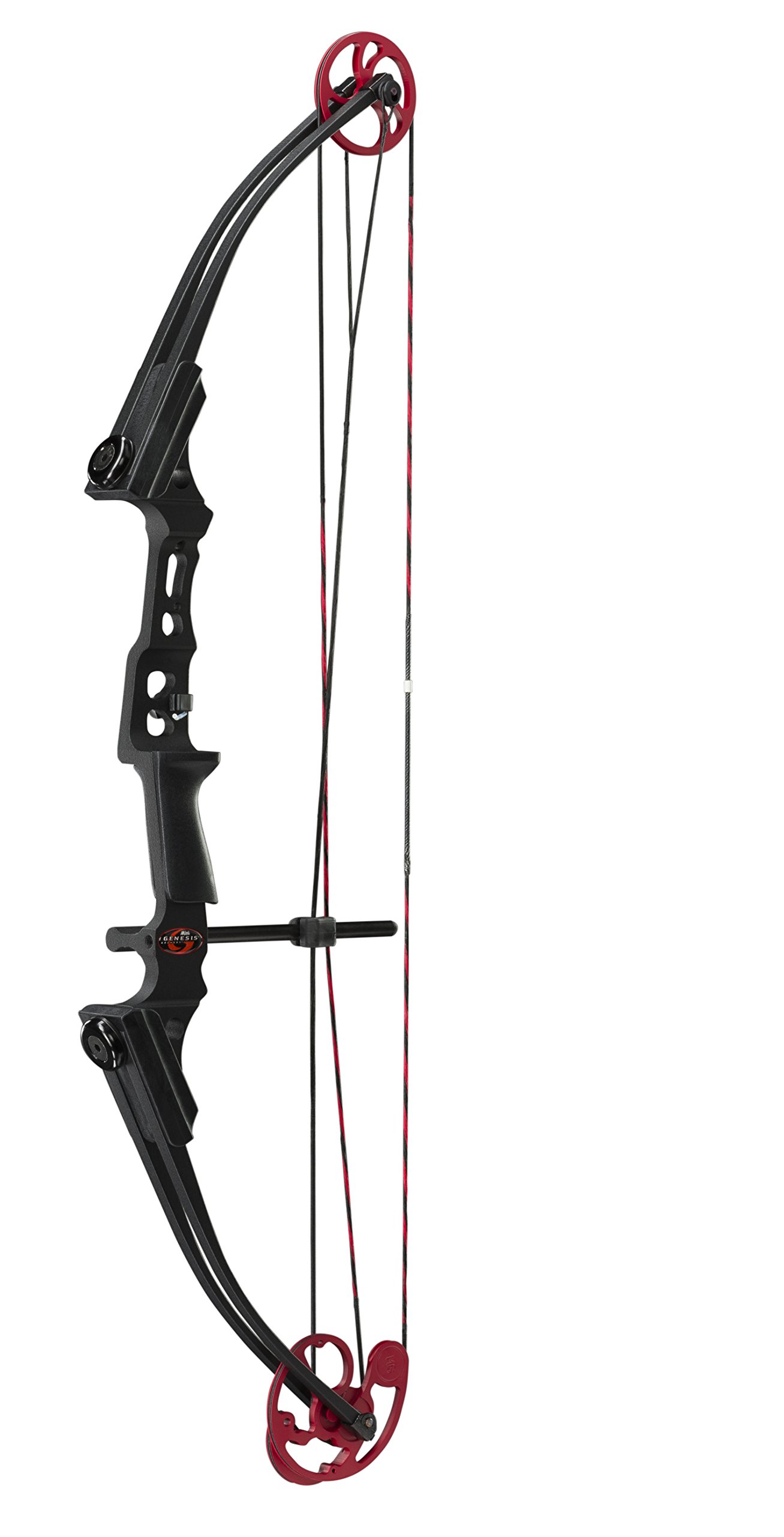 Genesis Mini Bow - Left Hand Black Hunting Bow for Archery Practice & Outdoor Sports - Perfect for Target Shooting, Hunting, and Backyard Training
