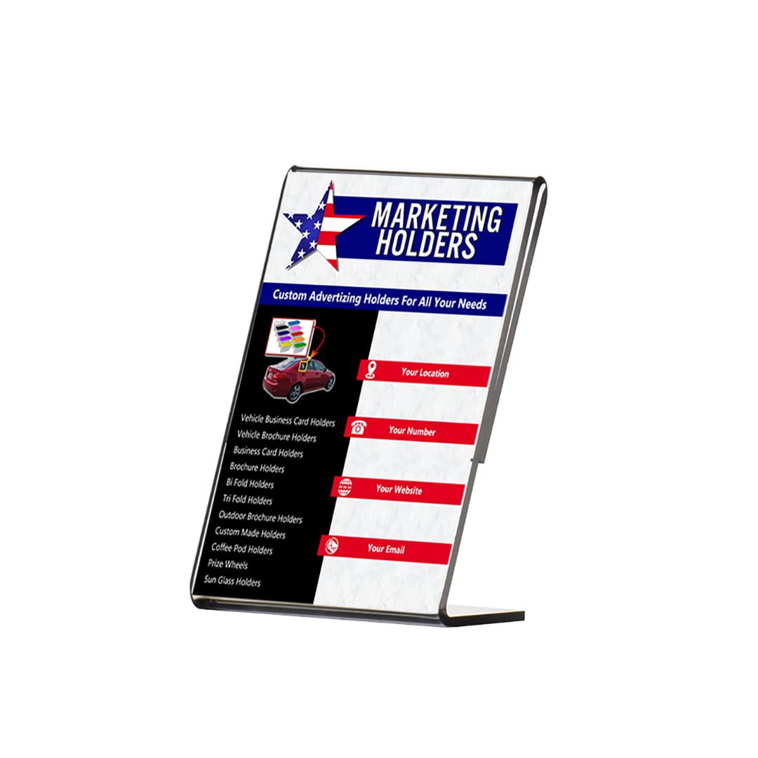 24 Pack Small Slant Back Table Tent Sign Holders - 2.25