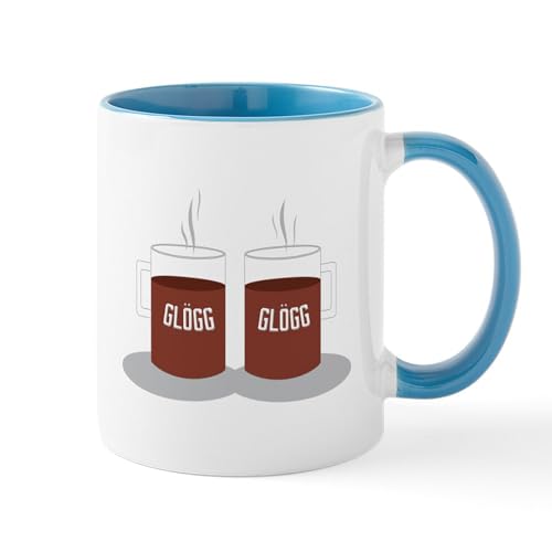 White/Blue Inside - Glogg Wine Mugs