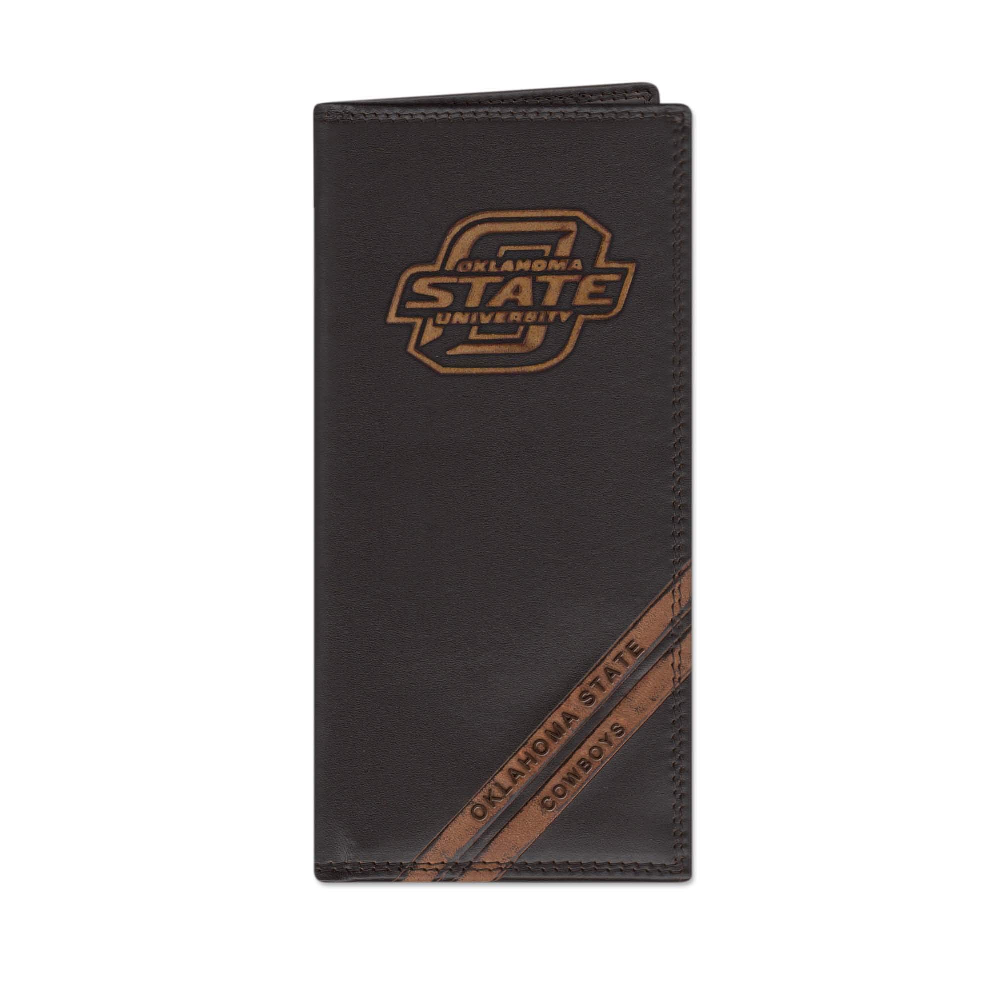 ZEP-PRO Men's Genuine Leather Wallet - Brown Pullup Leather Long Secretary Embossed Design - Perfect for Business, Travel & Everyday Use