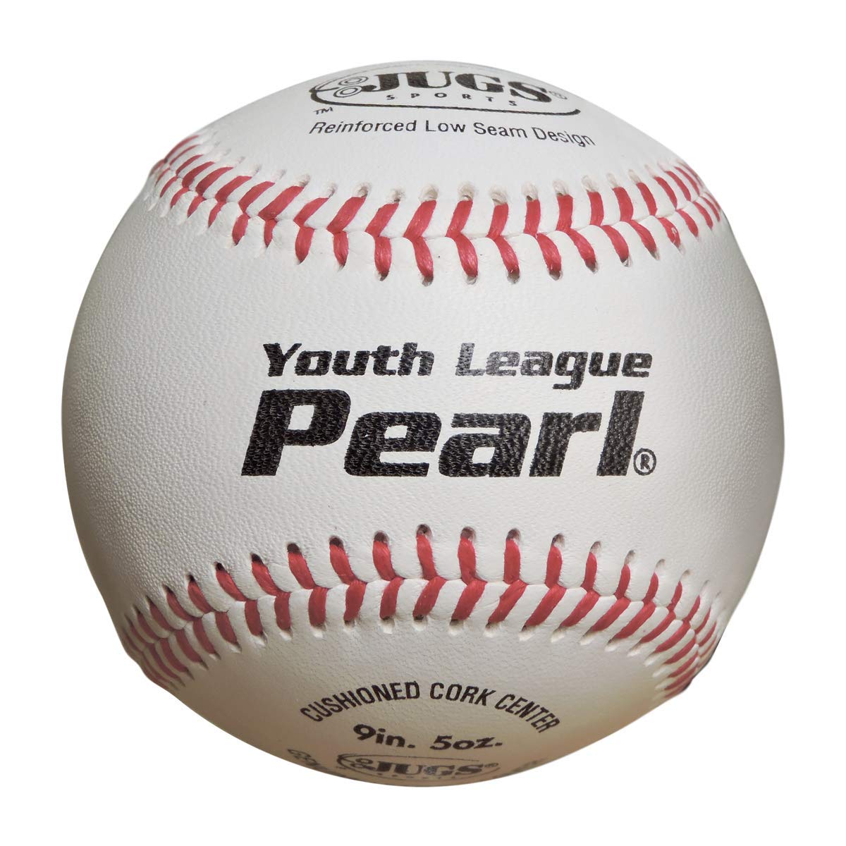 Jugs Bucket of Youth League Pearl Baseballs - 4 Dozen Leather Pitching Machine Baseballs with Pujols Bucket & Lid | Perfect for Baseball Practice, Training & Games