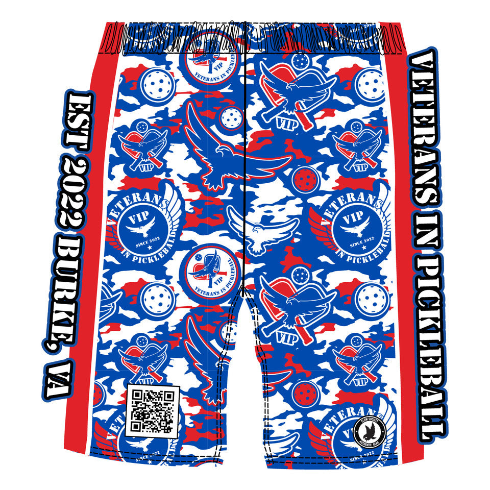 Veterans VA Pickleball Camo Shorts for Boys & Men - Comfortable Athletic Shorts for Pickleball, Gym & Casual Wear