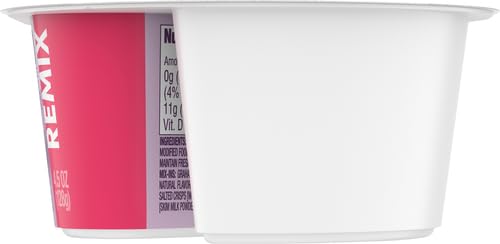 Light + Fit Nonfat Greek Yogurt with Strawberry Cheesecake Flavor, Graham Cookies, Caramel Pearls & Dark Chocolate Mix-Ins - 4.5oz Cups | High-Protein Snack for Breakfast, Office or Post-Workout