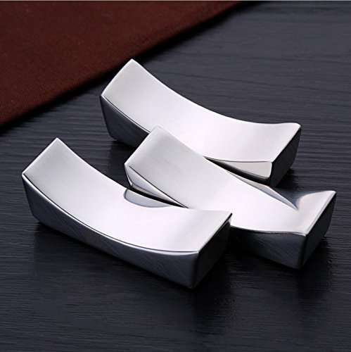 Premium Stainless Steel Chopstick Rests & Utensil Holders - Set of 5 - Elegant Tableware for Asian Dining, Sushi Nights & Home Kitchen Organization