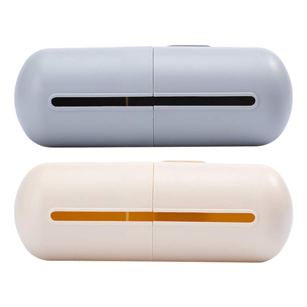 Cabilock Wall-Mounted Trash Bag Holder & Dispenser - 2 Pack Trash Bag Organizer for Kitchen, Bathroom, Office & Living Room - Space Saving Waste Bin Alternative with Easy Tear-Off Design