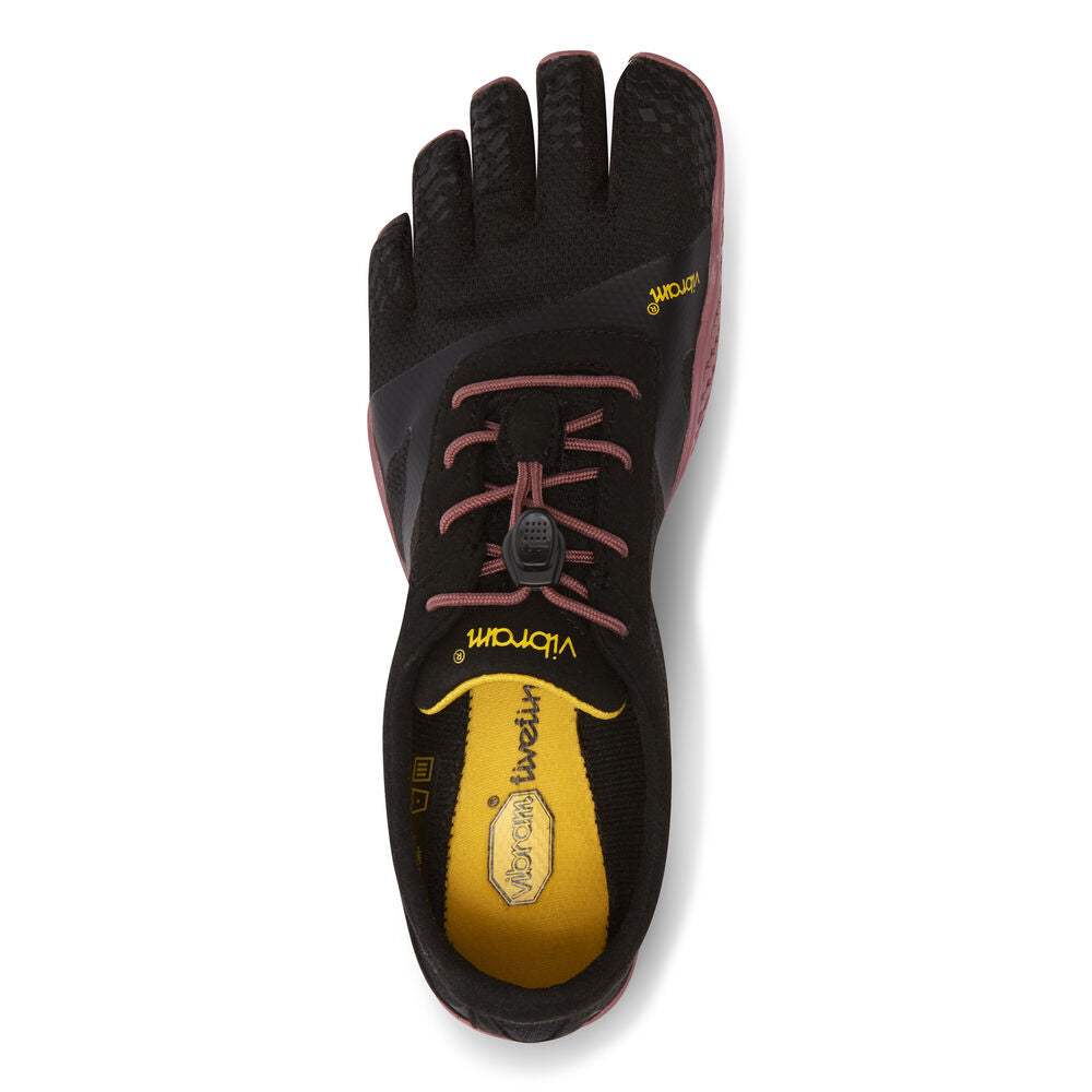 Vibram Women's KSO EVO Barefoot Shoes - Black/Rose - Lightweight Minimalist Trail Running & Gym Workout Shoes for Women