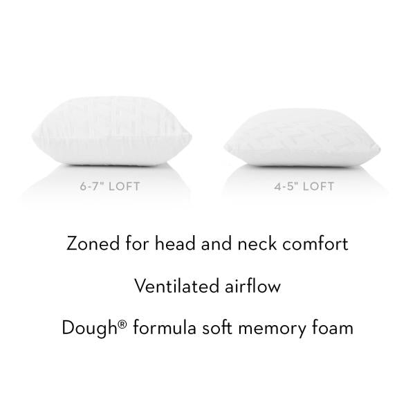 Malouf Zoned Dough Memory Foam Pillow for Side & Back Sleepers - Orthopedic Neck Support Pillow for Pain Relief & Better Sleep
