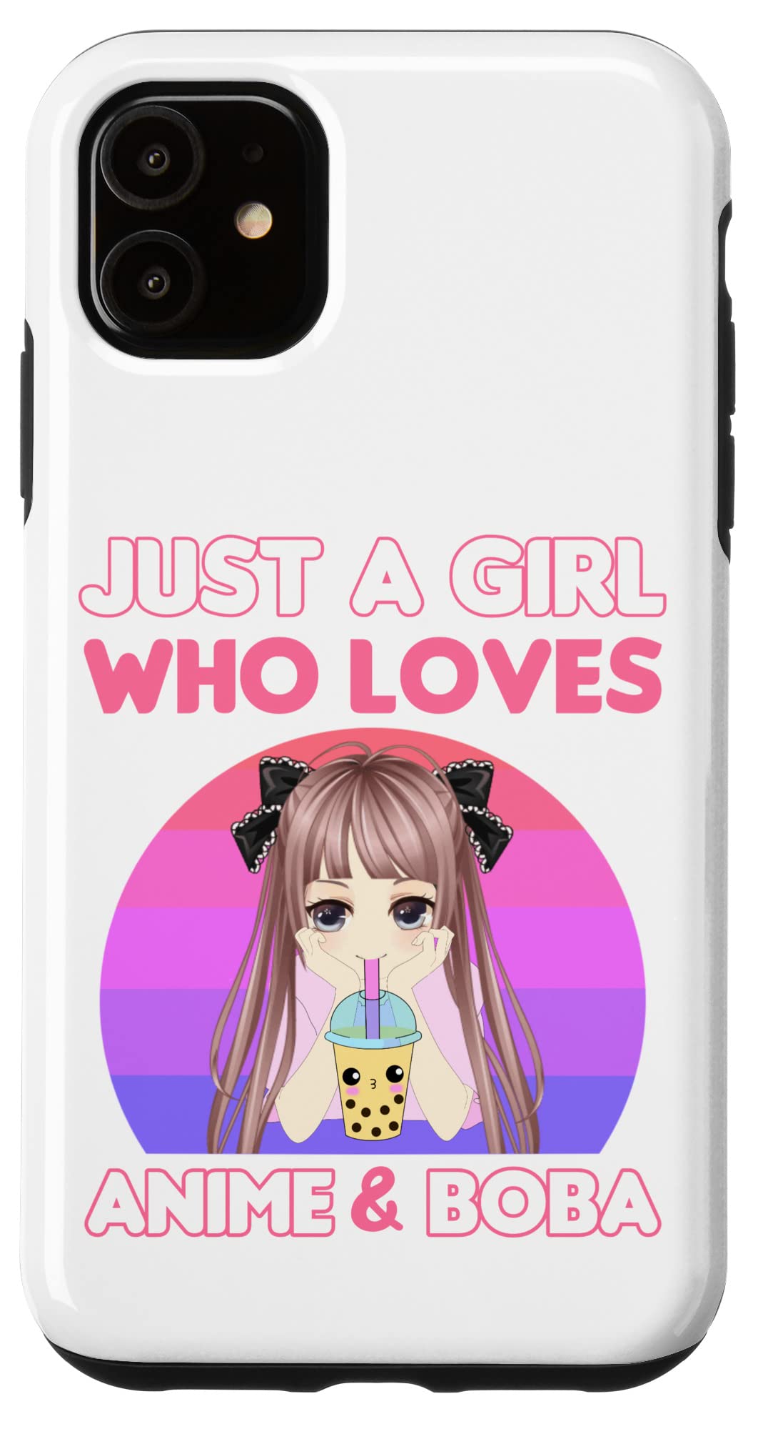 iPhone 11 Case - Anime & Bubble Tea Themed Protective Phone Cover for Girls | Perfect Gift for Teens Who Love Kawaii & Boba | School, Work & Daily Use