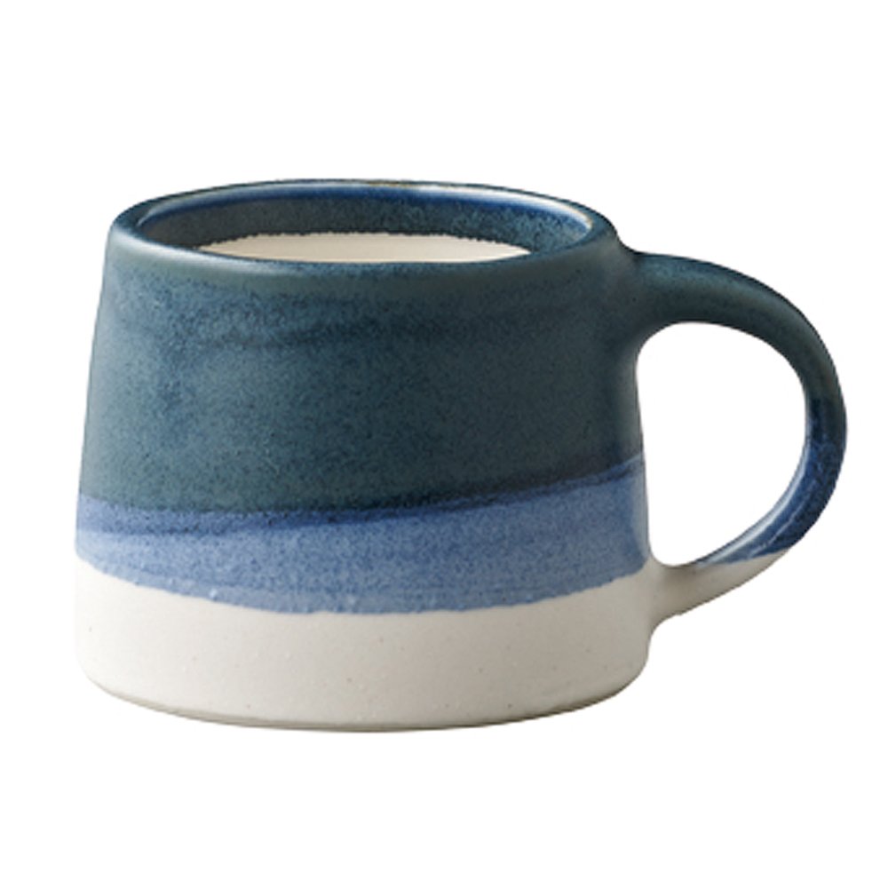 KINTO SCS-S03 20752 Ceramic Coffee Mug - 3.3 oz (110 ml) Navy & White - Microwave & Dishwasher Safe - Perfect for Home, Office & Gifts