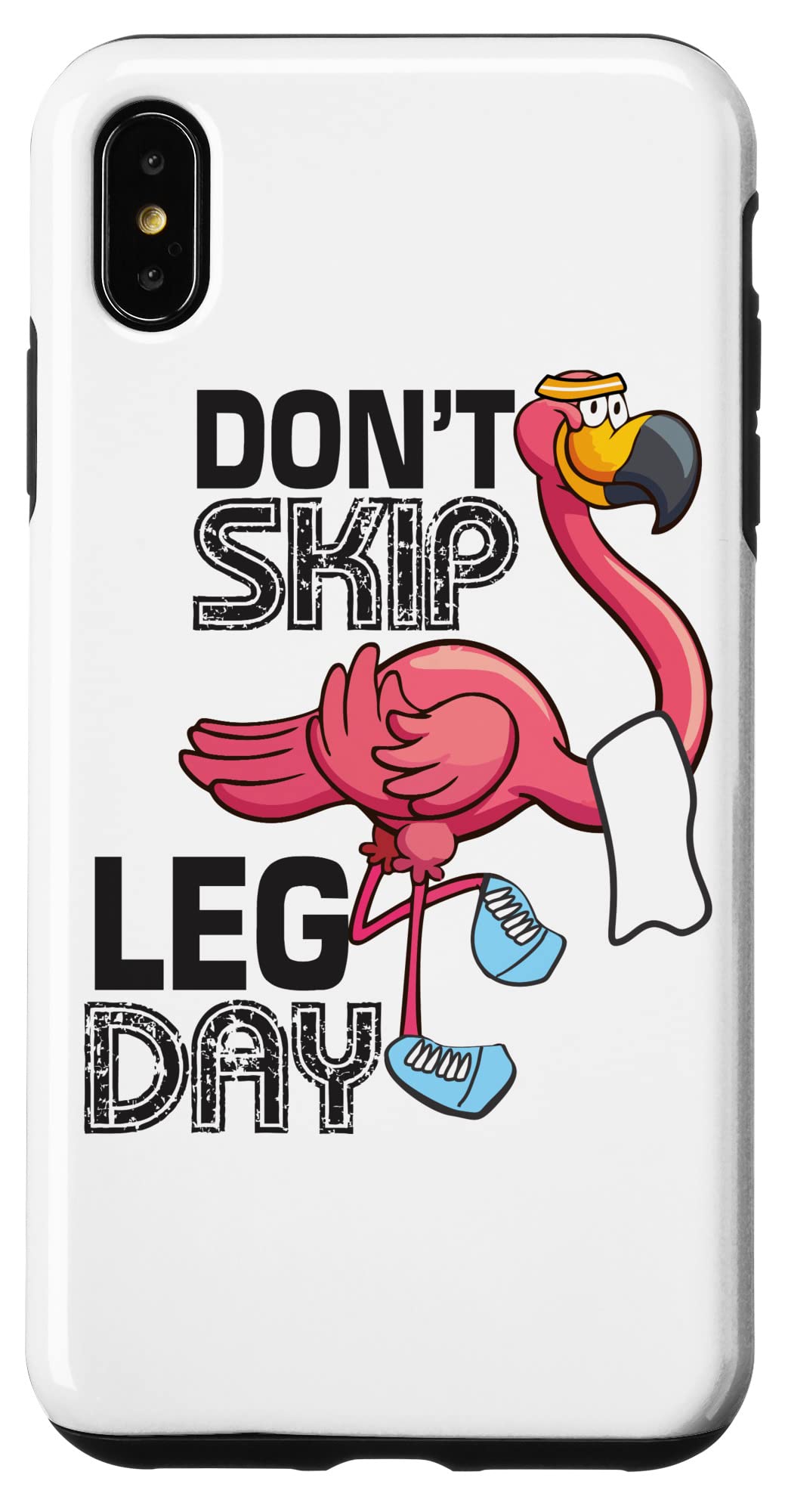iPhone XS Max Flamingo Fitness Gym Workout Case - Cute Flamingo Design for Women & Girls - Perfect for Gym, Running, Yoga & Outdoor Activities
