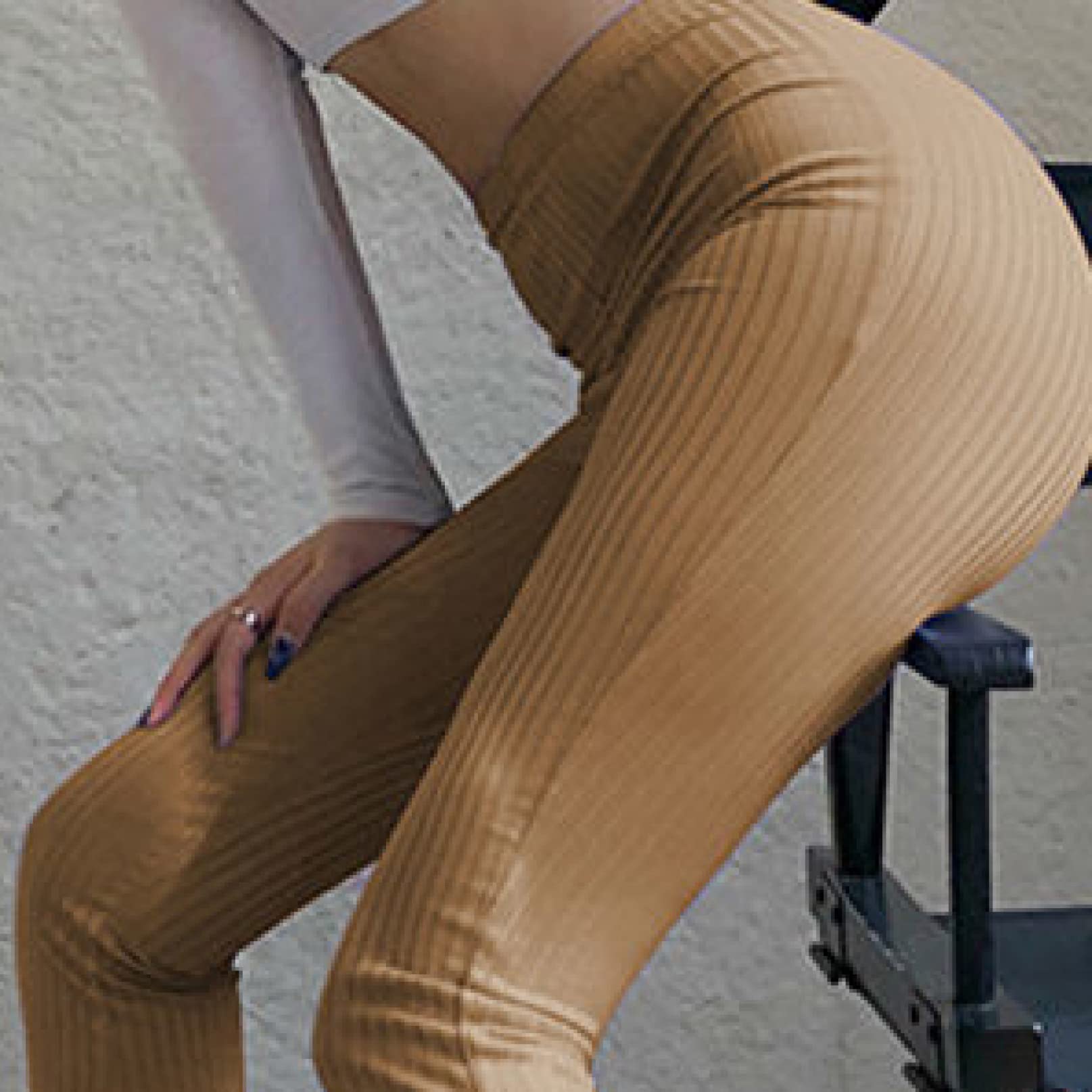 Vintage High Waist Stretch Flare Pants for Women - Casual Bell Bottom Trousers & Jogging Sweatpants - Soft Lounge Wear in Blue | Perfect for Yoga, Running Errands & Relaxing at Home