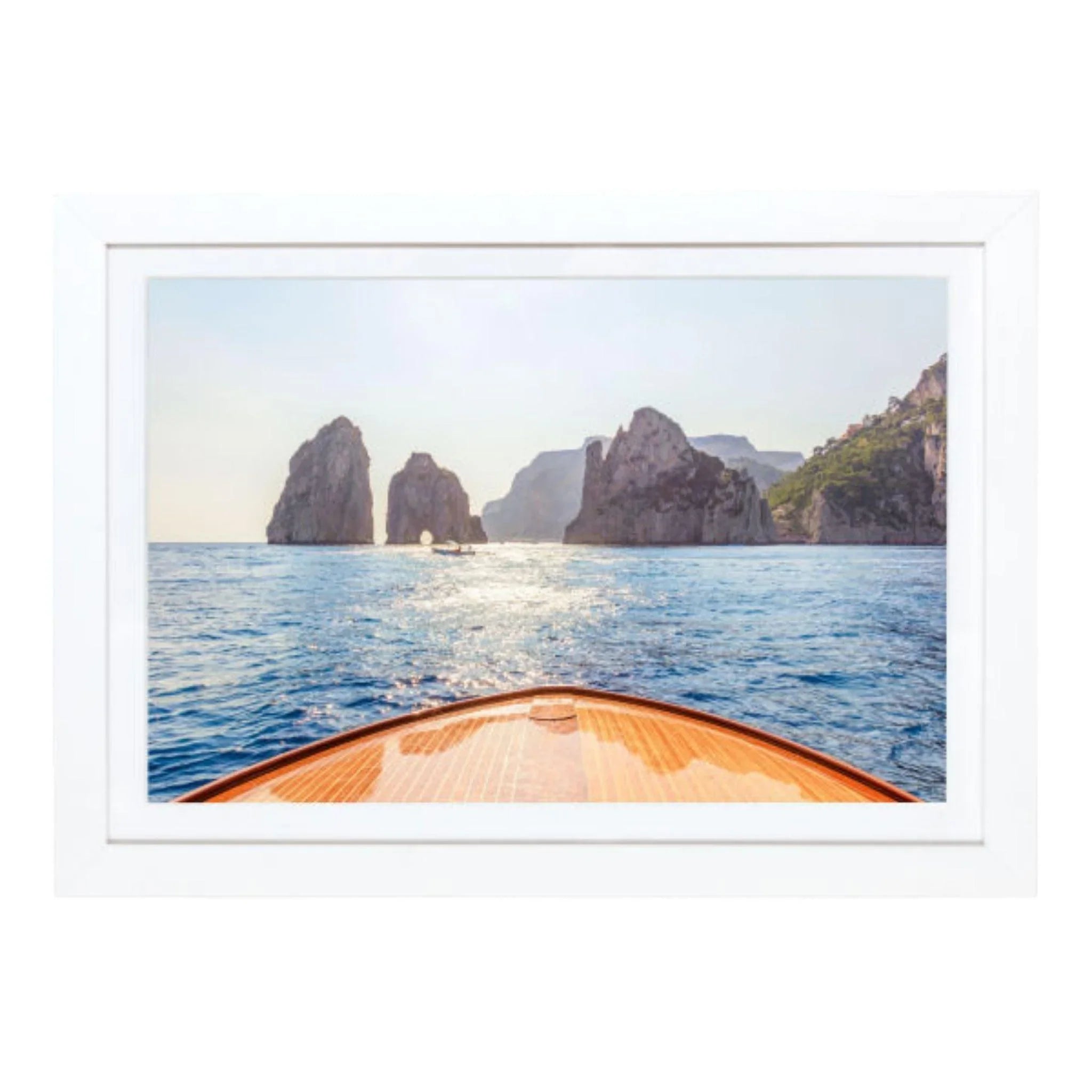 Gray Malin Capri Mini Framed Print - Coastal Wall Art for Beach House Decor, Office & Living Room | Perfect Day Trip Souvenir & Travel Inspired Home Décor