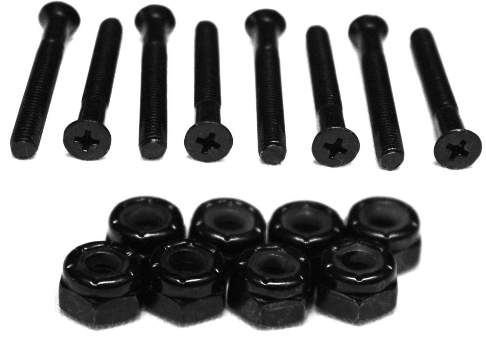 1 1/8 Inch Phillips Skateboard Hardware Set - 8pc Nuts & Bolts for Skateboard Maintenance & Repair | Perfect for DIY Skateboard Assembly & Upgrades