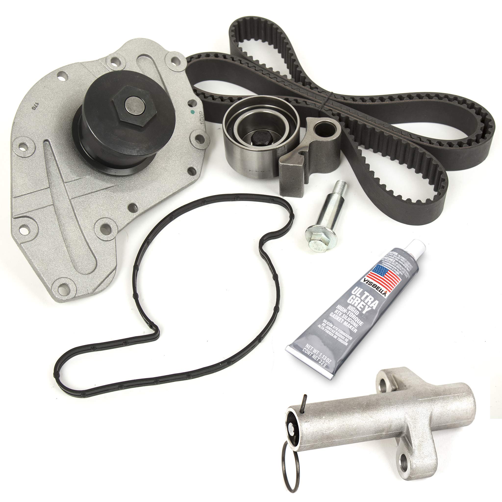Timing Belt Kit with Tensioner & Water Pump for 2005-2010 Chrysler Dodge VW 3.5L 4.0L Engines - Complete Replacement Kit for Smooth Engine Performance