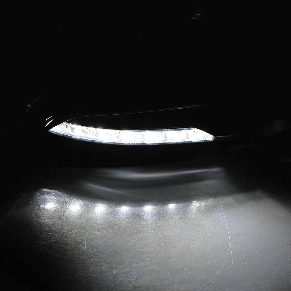 Astra Depot Left & Right LED Daytime Running Lights DRL Fog Lamp for Mercedes Benz C300 W204 AMG Sport 2008-2011 - High Visibility & Style Upgrade for Day & Night Driving