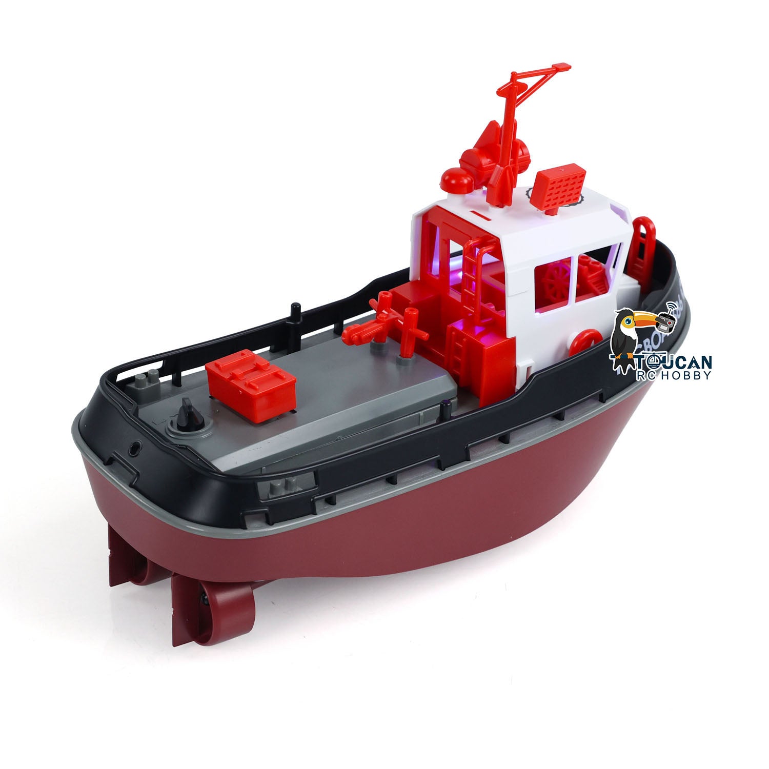 1/72 Scale Heng Long 2.4GHz Remote Control Tugboat - Dual Motor RC Towboat with Powerful Simulation - Ready to Run (RTR) 23x10x15cm - Perfect for Pool, Lake or Bathtub Water Play