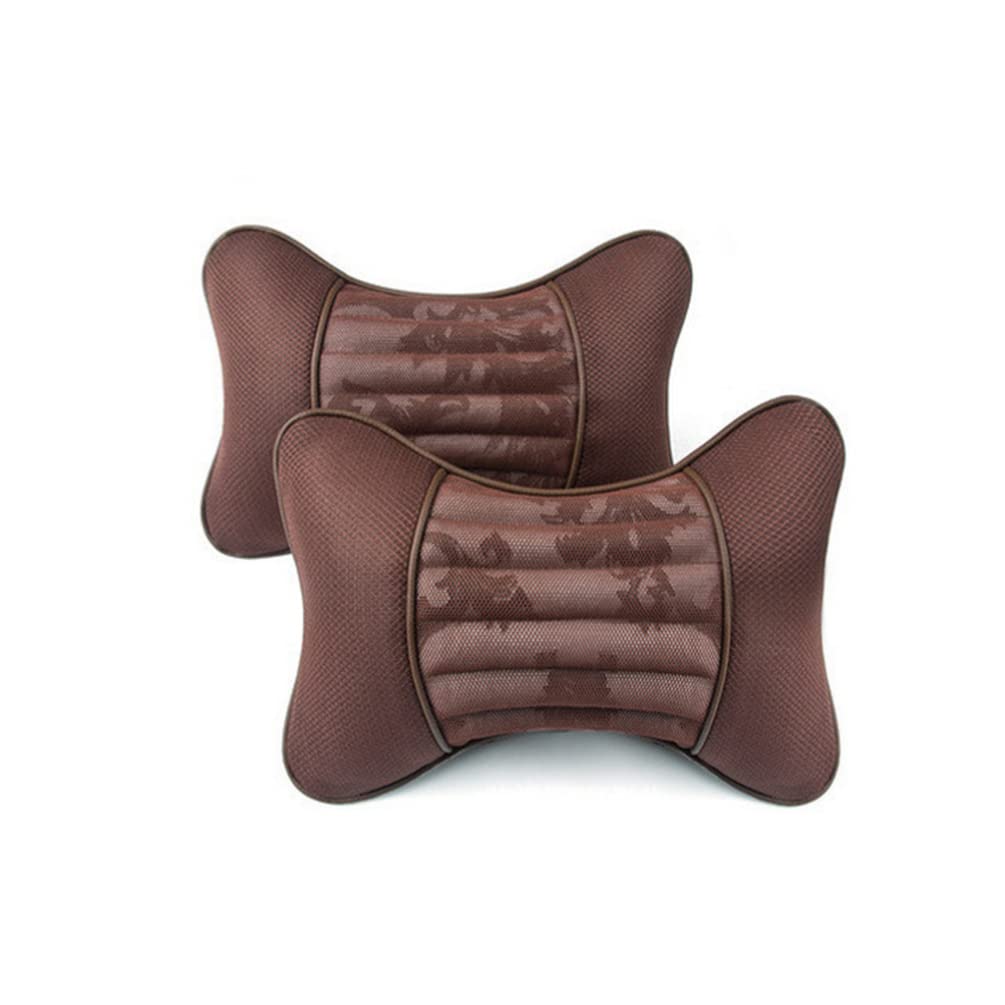 FAVOMOTO 2 Pack Car Neck Pillow - Breathable Memory Foam Headrest for Travel, Office & Home - Ergonomic Neck Support Cushion for Car Seats, Airplane, Sofa & Bed - Soft Comfort Pillow for Relaxation & Pain Relief