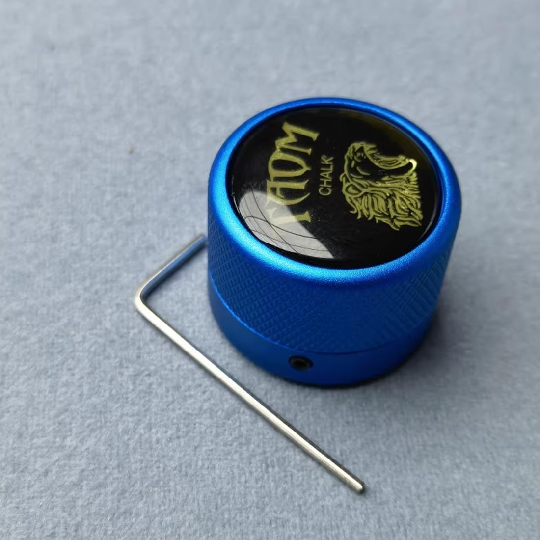 Magnetic Pool Chalk Holder - Round Shaped Billiards Accessory with Mini Chalk Tip Case | Perfect for Professional & Home Pool Tables, Bars, and Game Rooms