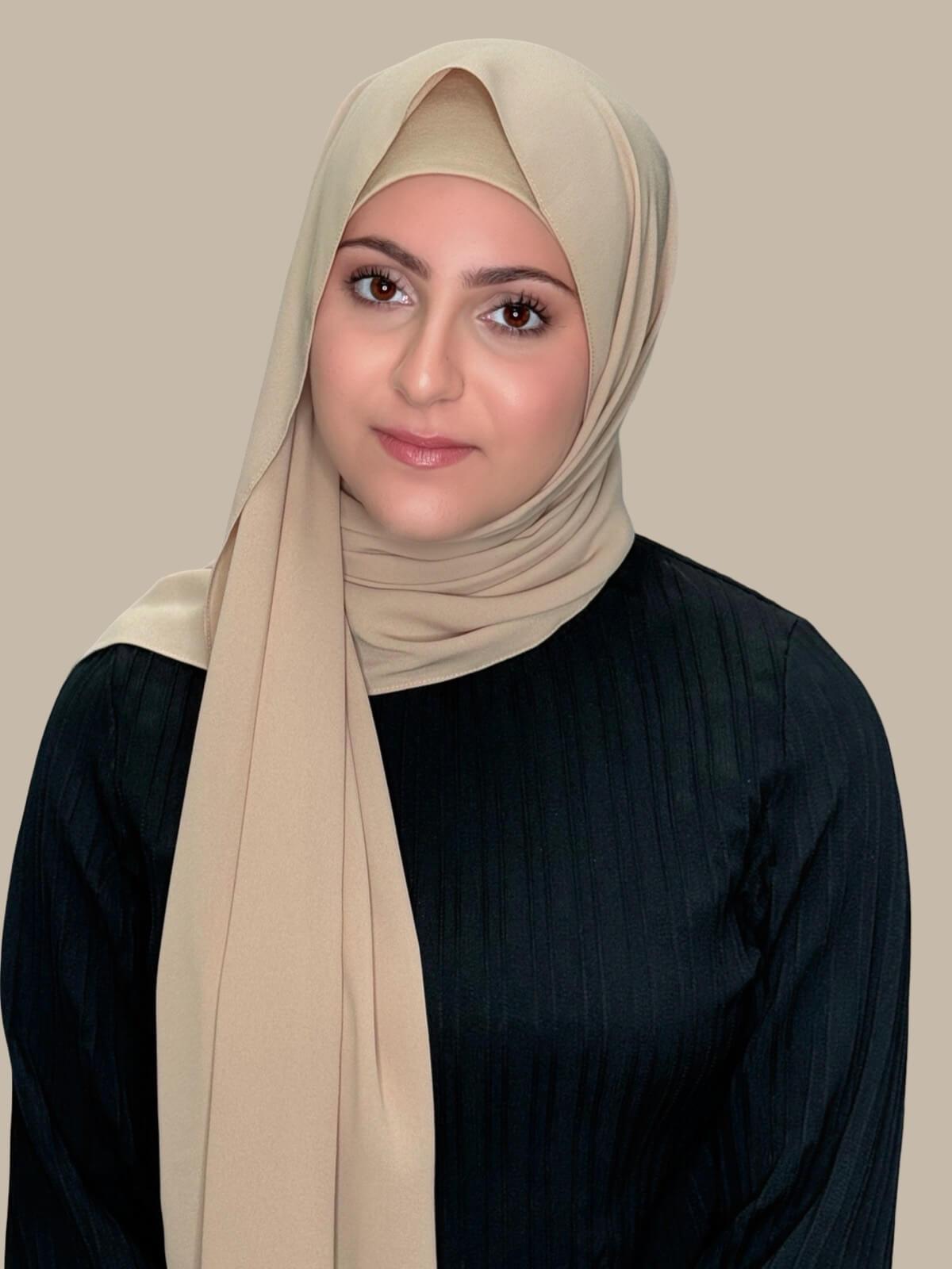 Stylish Women's Chiffon Hijab Set - Desert Color Matching Outfit for Muslim Fashion | Perfect for Daily Wear, Prayer & Special Occasions