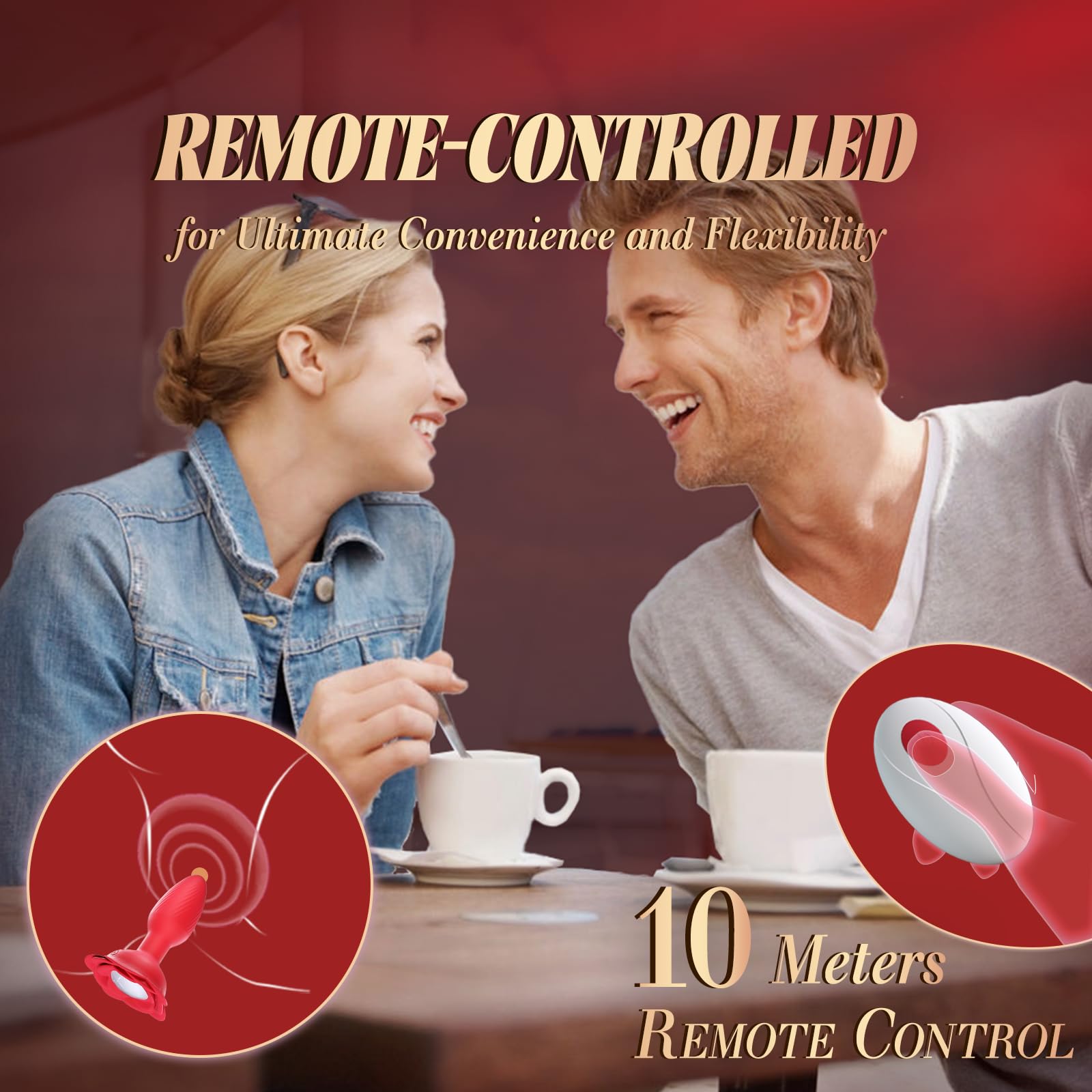 360° Rotating Anal Plug with Remote Control - 10 Vibration & Rotation Modes for Women & Couples | Rose-Shaped Prostate Massager & Vibrating Butt Plug for Enhanced Intimacy & Pleasure | Perfect for Couples Play, Solo Exploration & Sensual Massage