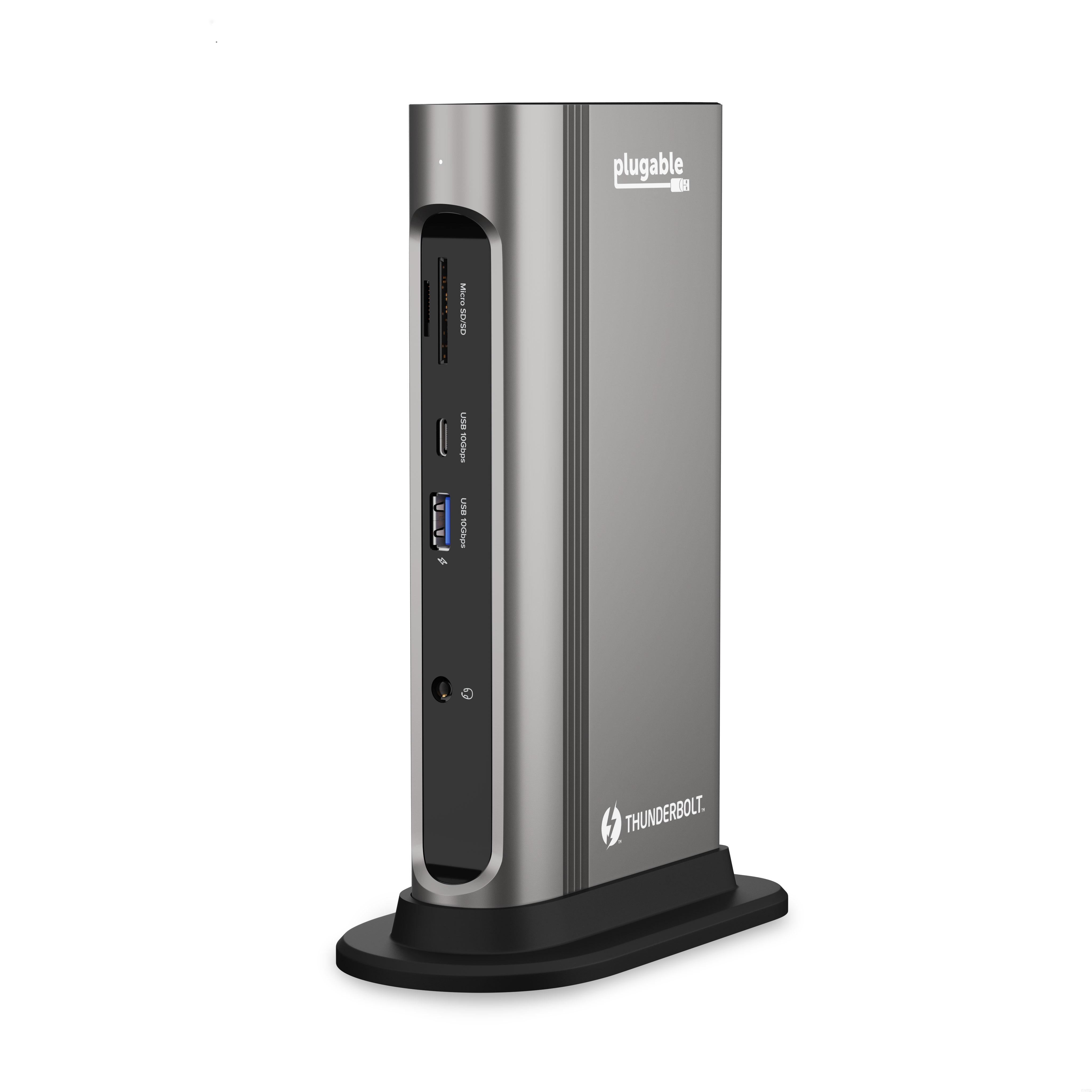 Plugable Thunderbolt™ & USB C Dual Monitor Docking Station with 96W Laptop Charging - Ideal for Home Office, Gaming & Productivity Setup