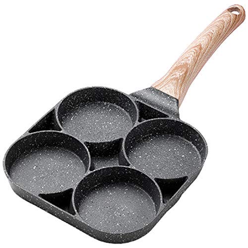 XJZKA YDong 4-Cup Non-Stick Egg Cooker & Frying Pan - Perfect for Pancakes, Omelettes, Fried Eggs & Poached Eggs | Ideal for Breakfast, Brunch & Quick Meals